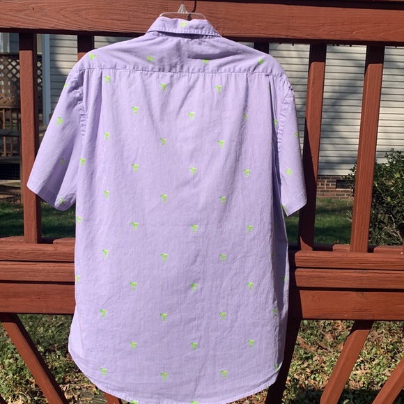 JACHS Purple & White Striped Shirt w/ Green Martini Glasses, XL - Picture 3 of 10